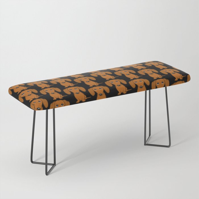 Cute Dachshund | Cartoon Wiener Dog Bench