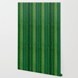 Green Vertical Stripes Japanese Shima-Shima Pattern Wallpaper