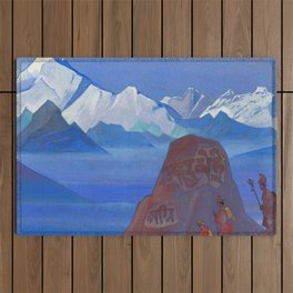 Path to Kailas, 1932 by Nicholas Roerich Outdoor Rug