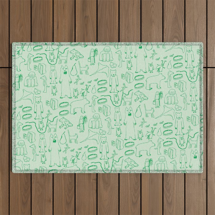 green montage Outdoor Rug