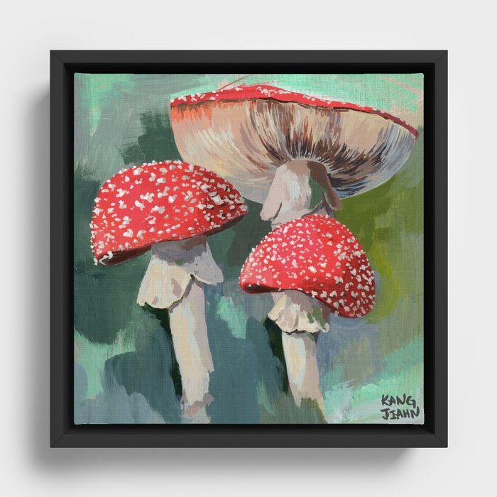 Fly Agaric Mushroom Framed Canvas