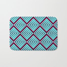 Squares 02 Bath Mat | Abstract, Purple, Arrow, Graphicdesign, Squares, Lines, Blue, Azul, Rombos, Curated 
