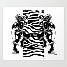 Pony Boys (Zebra White) Art Print