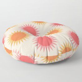 Sunshine Sunburst Pattern  Floor Pillow