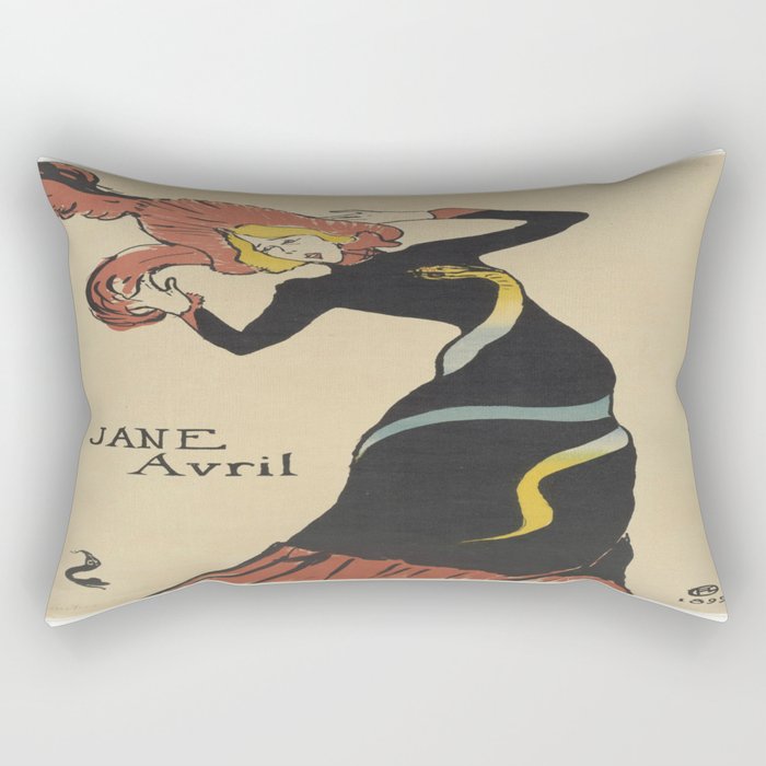 Vintage poster - Jane Avril Rectangular Pillow