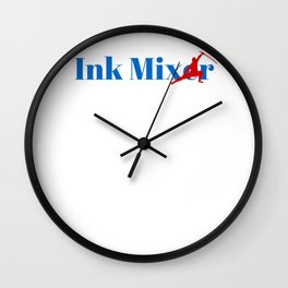 Ink Mixer Ninja in Action Wall Clock