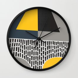 Umbrella Rain Abstract Wall Clock