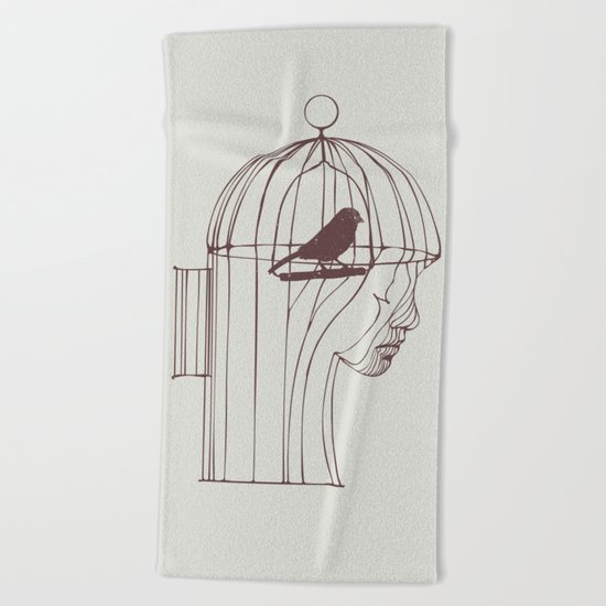 Be Alone Beach Towel