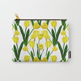 Tulip_Netherlands_Yellow Tulip drawing Carry-All Pouch | Pattern, Netherlands, Drawing, Floral, Yellow, Digital, Nature, Tulip 