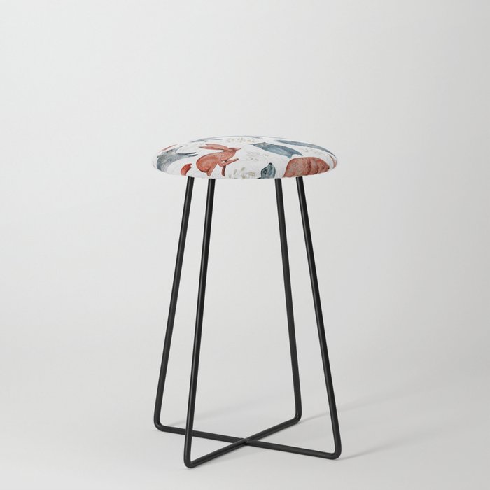 Animals in the forest Counter Stool