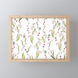Flower vines Framed Mini Art Print