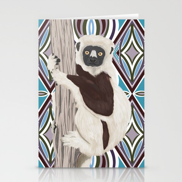 Sifaka lemur Stationery Cards