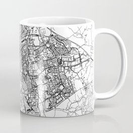 Milton Keynes White Map Coffee Mug