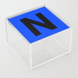 Letter N (Black & Blue) Acrylic Box