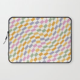 Tilted Pastel Checkered Pattern Laptop Sleeve