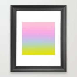 OMBRE PASTEL COLORS RAINBOW  Framed Art Print