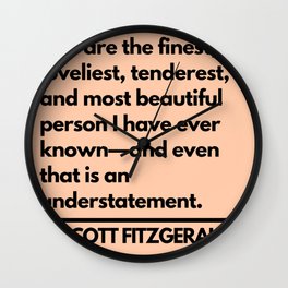 88 | F. Scott Fitzgerald quote|201016 |Inspirational Motivational Quotes Literature Literary Writer Wall Clock