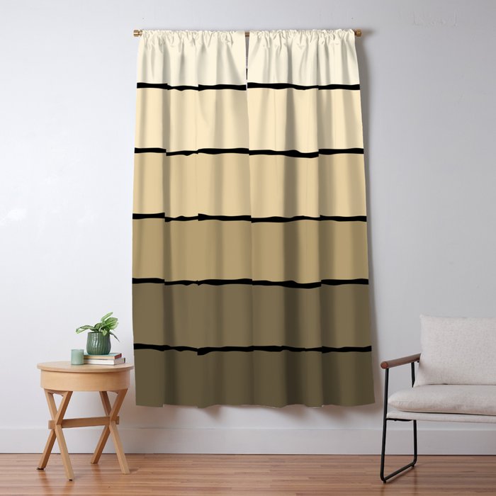 Cream And Beige Blackout Curtain By Lents Society6