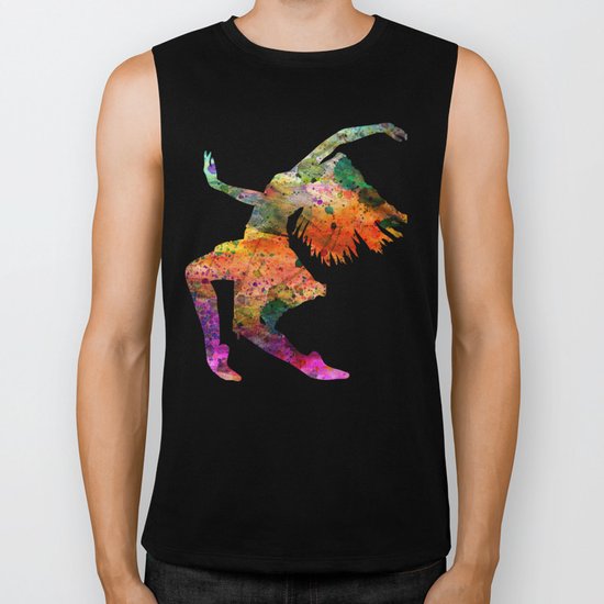 dancing to the night Biker Tank