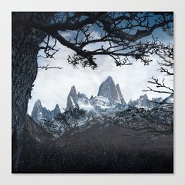 Argentina Photography - Huge Mountains Peaking Above The Forest Canvas Print