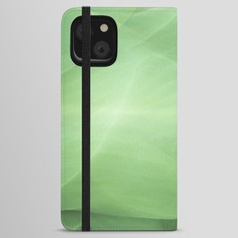 Abstract color block in green art print - movement with hosta leaves - nature photography iPhone Wallet Case
