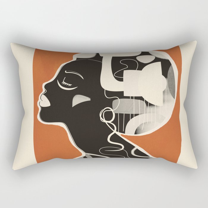 Abstract Female Portrait 05 Rectangular Pillow