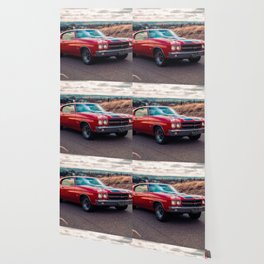 Vintage 1970 Chevelle SS 454 American Classic Muscle car automobile transportation color photograph / photograph poster posters Wallpaper