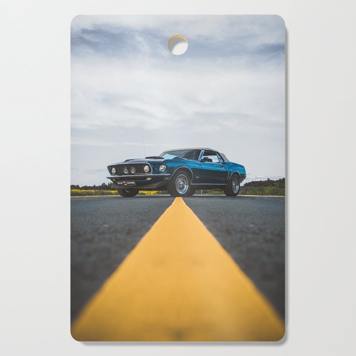 Vintage convertible classic Mustang American Muscle car automobile transportation color photograph / photography poster posters Cutting Board