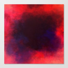 Bright hot red and black center Canvas Print