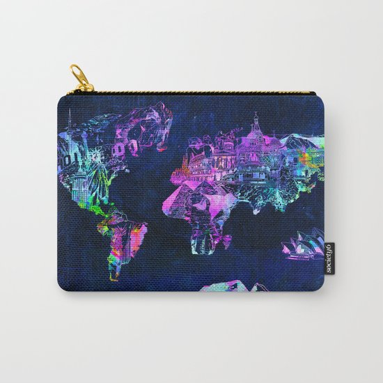 world map Carry-All Pouch