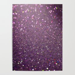 Purple Iridescent Glitter Poster
