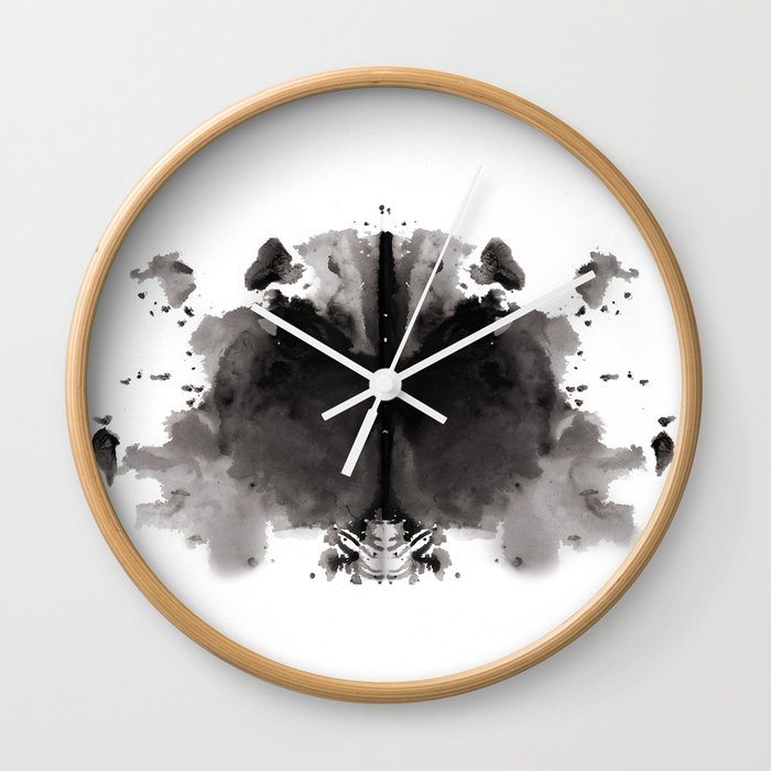 Rorschach test 4 Wall Clock