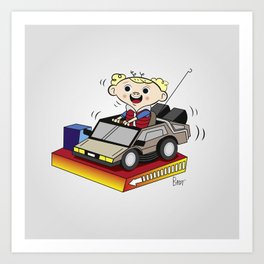 Baby BACK TO THE FUTUR Art Print | Children, Funny, Movies & TV, Illustration 