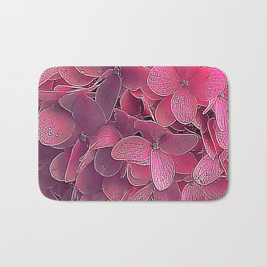 Magenta viburnum Bath Mat