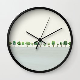 A Row Of Trees Wall Clock