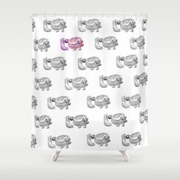 Solitary Tinamous Shower Curtain