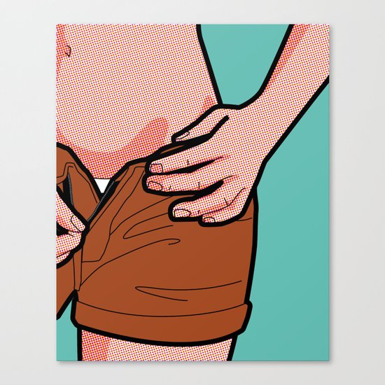 The secret life of heroes - LaraStrip 2 Canvas Print