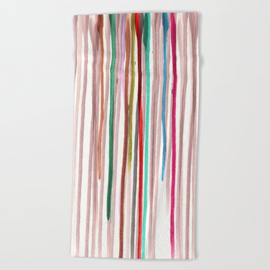 Rainbow Seeds Sprouts Circle of Life Flowers Beach Towel