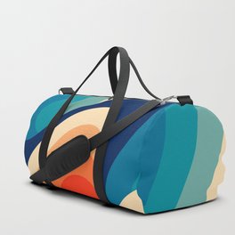 Retro 70s and 80s Abstract Art Mid-Century Waves  Duffle Bag
