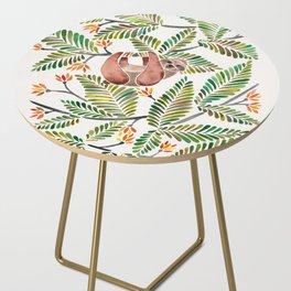 Happy Sloth – Tropical Green Rainforest Side Table