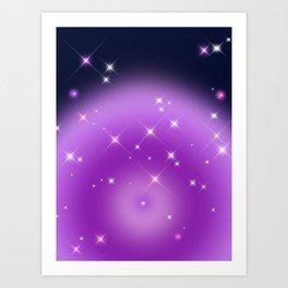 Relaxing Gradient - Purple Art Print