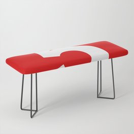 Number 5 (White & Red) Bench