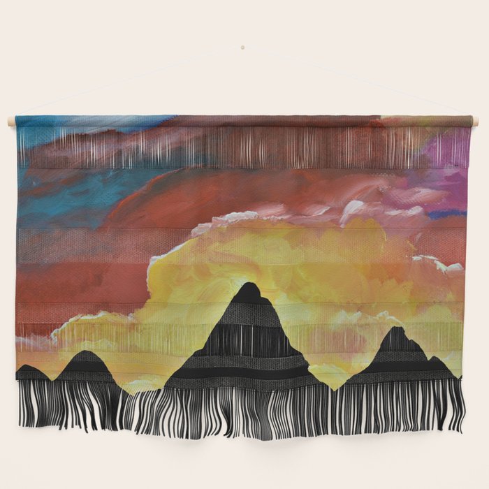 Mountains Silhouette Wall Hanging By Coprey Society6