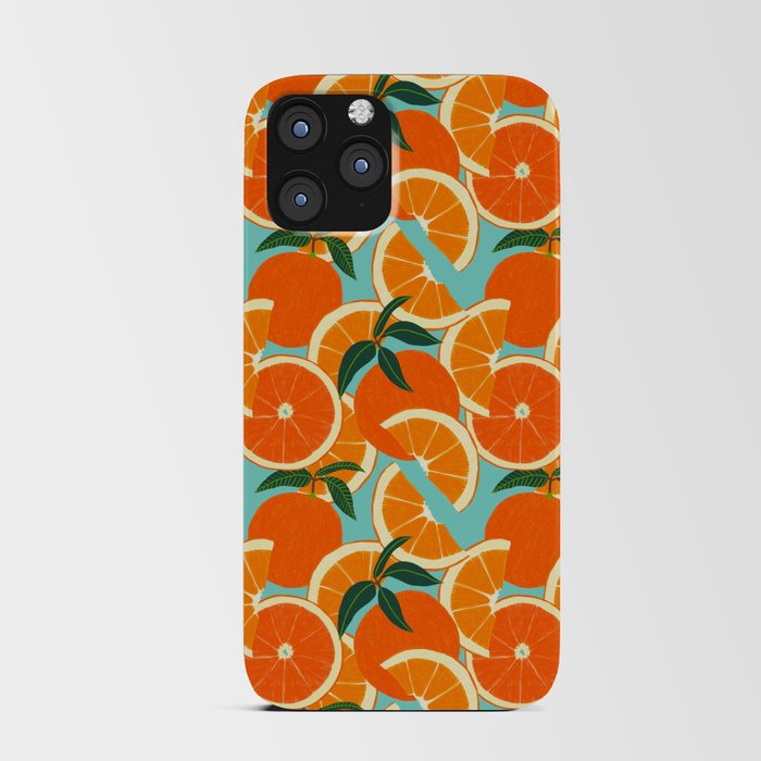 Orange Harvest - Blue iPhone Card Case