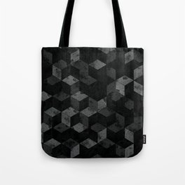 Black Marble Cubes Tote Bag