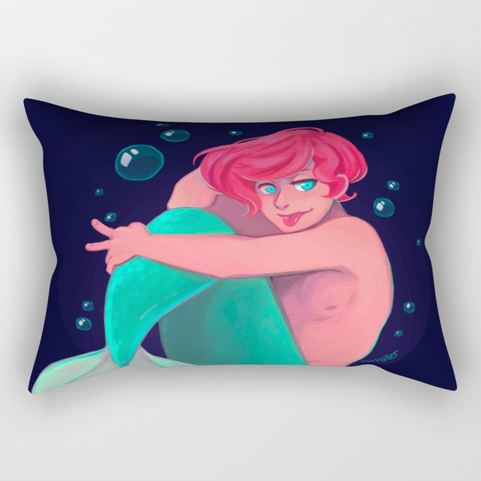 Ariel Merman Rectangular Pillow