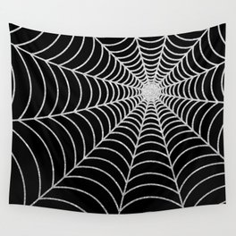 Spiderweb | Silver Glitter Wall Tapestry