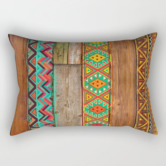 Indian Wood Rectangular Pillow