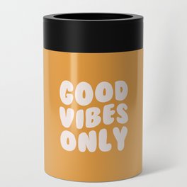 Good Vibes Only Yellow Can Cooler