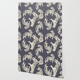White tiger pattern 002 Wallpaper